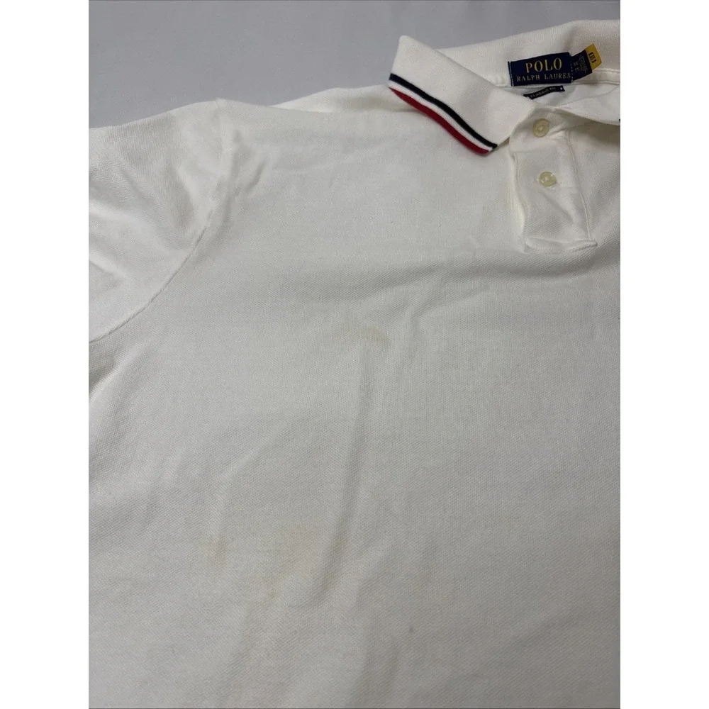 Polo Ralph Lauren Polo Bear Classic Fit White Cotton Polo Shirt Men's XXL
